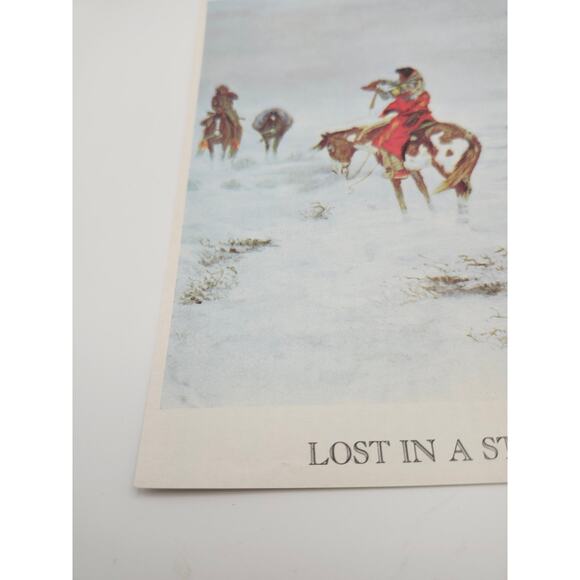 Print Lost in a Storm We Are Friends by C.M. Russell Native American Art 10x8 - Picture 6 of 9